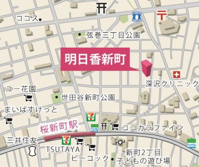 明日香新町の地図