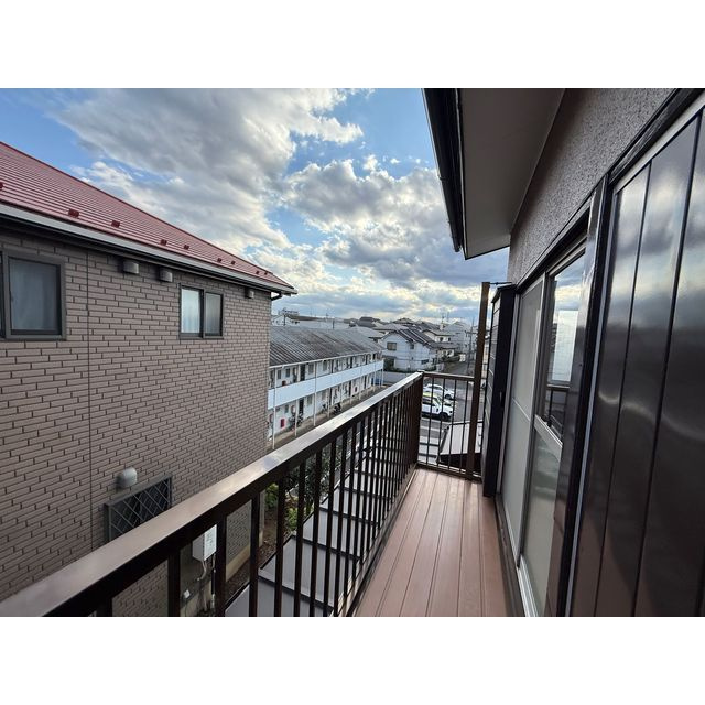 都賀戸建てのバルコニー