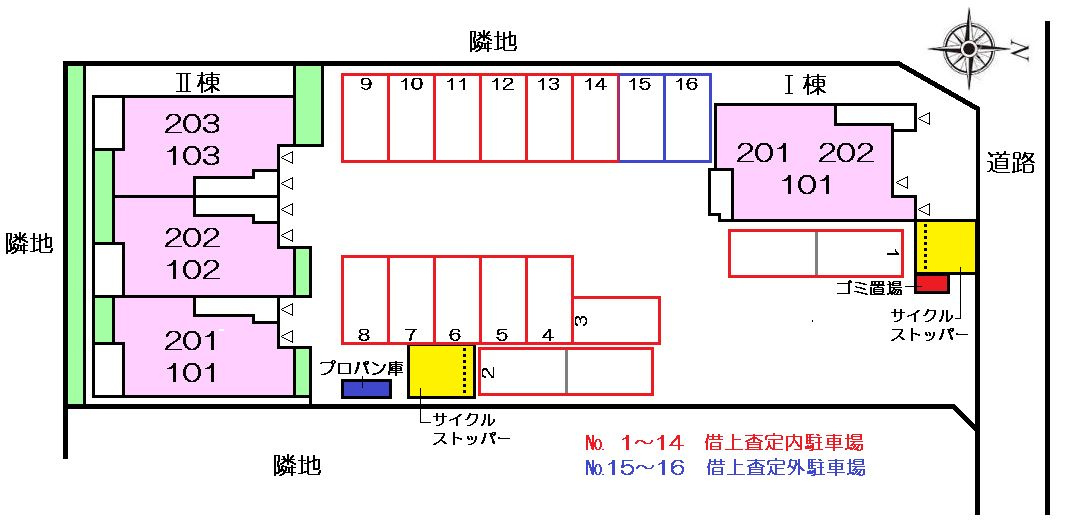 ネオ・インプレスⅠの区画図