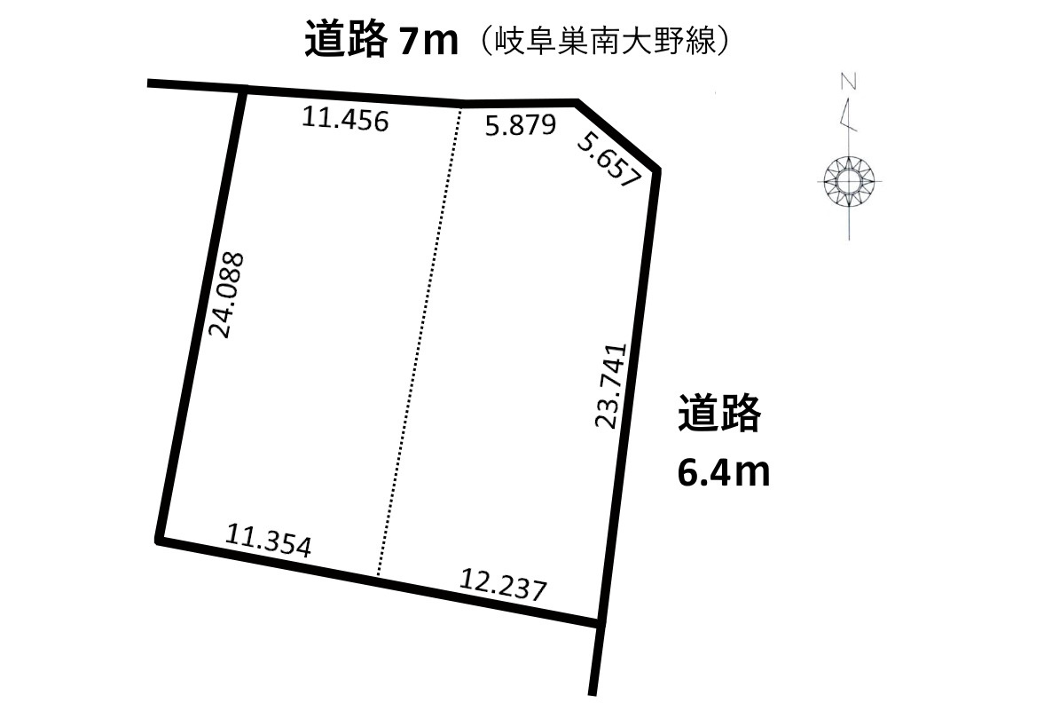 土地　美江寺の区画図