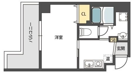 MiYo87天下茶屋の間取り