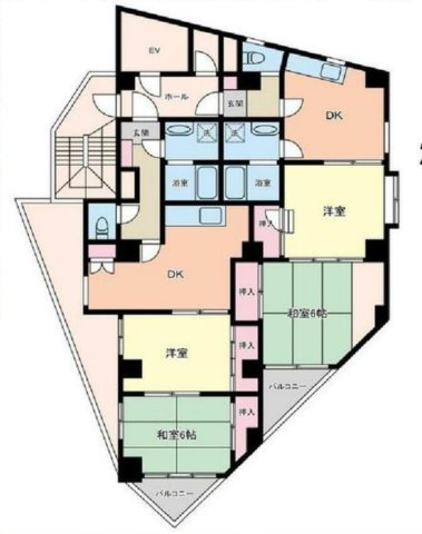 埼玉県蕨市北町1丁目　一棟収益マンション「満室稼働中」「ロードサイド」の間取り