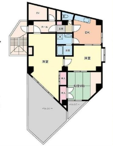 埼玉県蕨市北町1丁目　一棟収益マンション「満室稼働中」「ロードサイド」の間取り