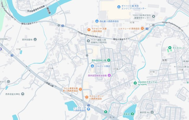 川西市西多田　第2期　新築一戸建ての地図