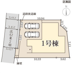 リーブルガーデン奈良市百楽園1丁目の区画図