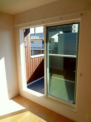 菊池郡菊陽町大字津久礼のアパートのバルコニー|外からの目が気にならないバルコニーで洗濯物が干せます