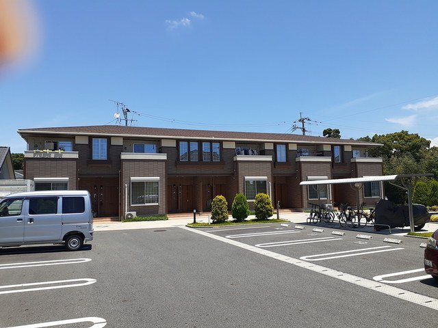 熊本市北区飛田２丁目のアパートの外観|外はこのようになっています