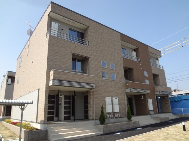 熊本市北区清水新地３丁目のアパートの外観|外はこのようになっています