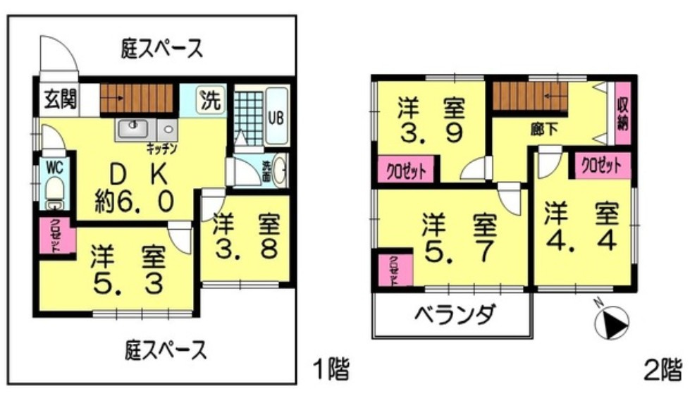 練馬区向山４丁目賃貸戸建（ＥＮ中村橋）の間取り