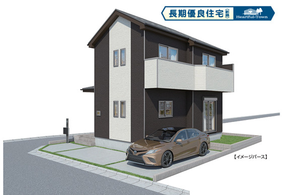 北本市西高尾８丁目　新築住宅の外観パース