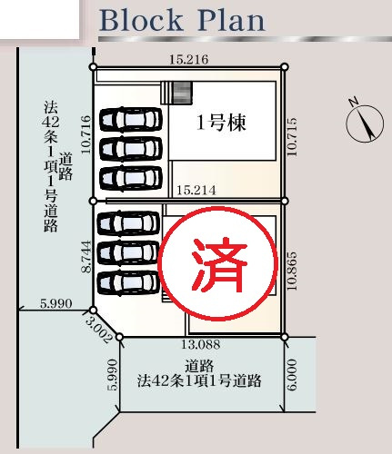 本庄市小島第６　の区画図|現地区画図