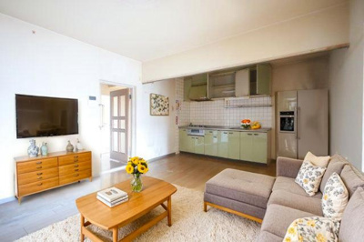 【居間・リビング】 | エメラルドマンション府中南 | ☆CGでバーチャルホームステージングしています。《間取りそのままリフォームプラン》