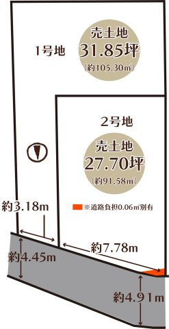 寺戸町新田【２区画】２期２号地　建築条件無土地の区画図
