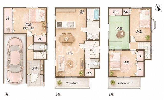東町1丁目　中古一戸建ての間取り|間取り図はいかがですか？ご希望を叶える間取りですか？リビングの広さは？水回りの位置は？カウンターキッチン？など色々な情報が集約されています。弊社ではリフォームなどのご相談も承っております。