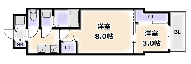 【間取り】 | ソルテラス難波NEO