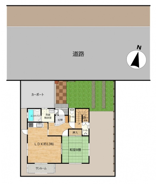 新潟市東区秋葉1丁目の区画図