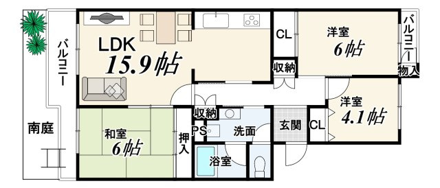 【Re Dream】境谷第2住宅団地17棟の間取り