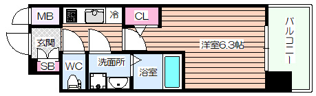 【間取り】 | エスリードレジデンス大阪福島シティウエスト