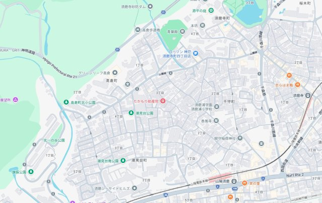神戸市須磨区関守町　第1期　新築一戸建ての地図