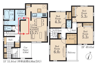 【間取り】 | 新座新堀　全1棟　1号棟 | 新座新堀　全1棟　1号棟