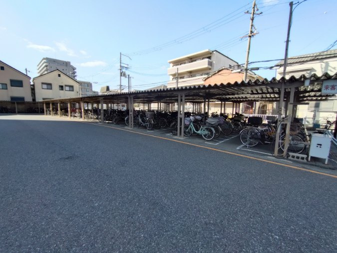 ろうきん立花コーポA棟の駐輪場