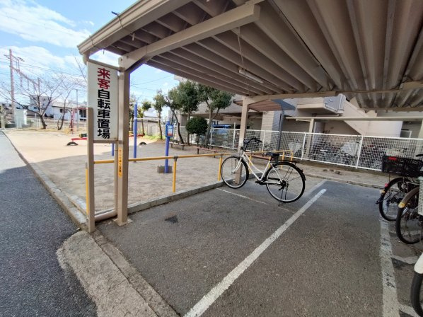 ろうきん立花コーポA棟の駐輪場|来客用駐輪場