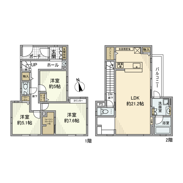 桜丘戸建の間取り