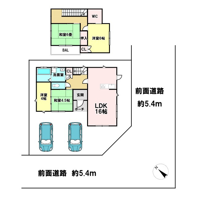 富里市新橋　中古戸建の間取り
