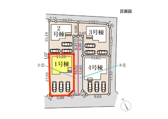 新築　高崎市金古町第５　Livele Garden.S　１号棟の区画図|1号棟　区画図　南西側接道幅員約5.5ｍ
