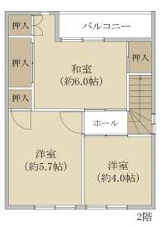 天下茶屋１丁目店舗戸建の間取り|2階