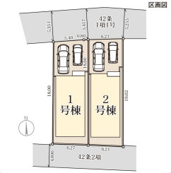 リーブルガーデン宜野湾市嘉数の区画図