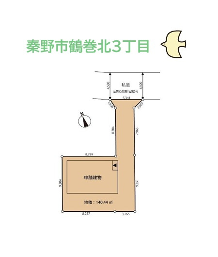 【区画図】 | 自然豊かな温泉郷！小田急線「鶴巻温泉」駅まで徒歩５分の好立地◎◎　
南側が１段下がっているので陽当り・風通り共に良好！
お買物施設近く、利便性高い駅チカ物件です♪