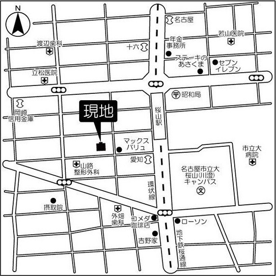 SS.FLAT桜山の地図