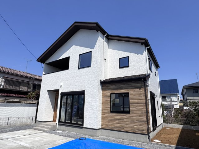松戸市八ケ崎３丁目新築戸建【八ヶ崎第二小学校:６分】の外観|完成済み内覧可能です！！