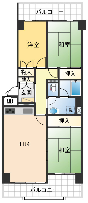 メープルコープ箕面の間取り