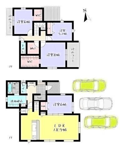 ーmokuーモクー小倉南区東貫1丁目2期　【小倉南区　新築戸建て】の完成予想図|ーmokuーモクー小倉南区東貫1丁目2期　【小倉南区　新築戸建て】