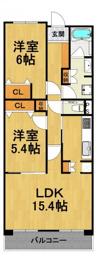 甲子園三番町ハイツの間取り