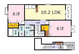 広島市安佐北区亀山７丁目のアパートの間取り