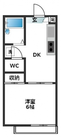 サニーハウスの間取り|間取りです。