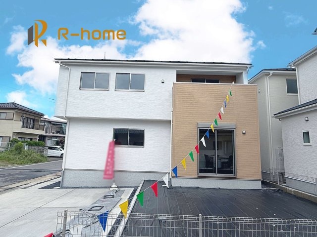 龍ケ崎市姫宮町第1期　新築子戸建て　1号棟の外観|建物完成いたしました！ご予約で『平日』や『夕方』などでもご見学可能です！