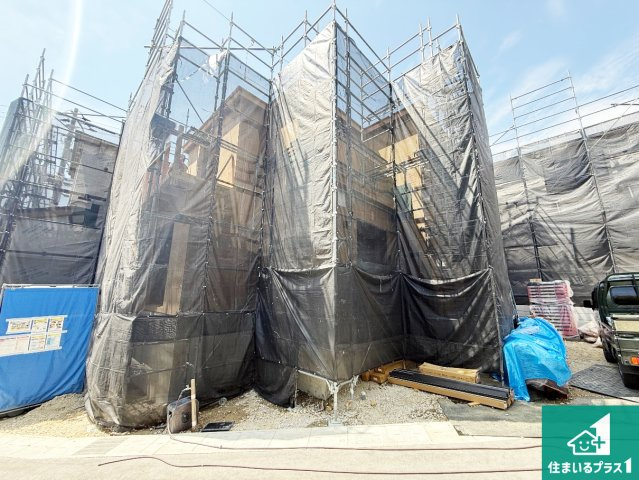 羽曳野市はびきの　新築一戸建ての外観|現在の進捗状況です！順調に作業進行中、完成が待ち遠しいです！詳細の間取り等、お気軽にお問い合わせください！