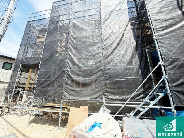 羽曳野市はびきの　新築一戸建ての外観|現在の進捗状況です！順調に作業進行中、完成が待ち遠しいです！詳細の間取り等、お気軽にお問い合わせください！