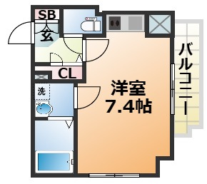 エスリード中山手県庁前の間取り