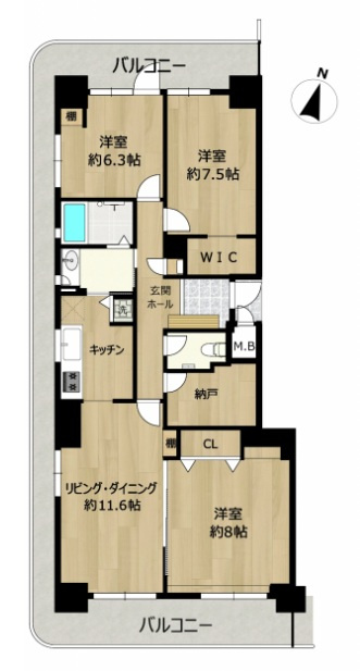 リバーシティ日東の間取り