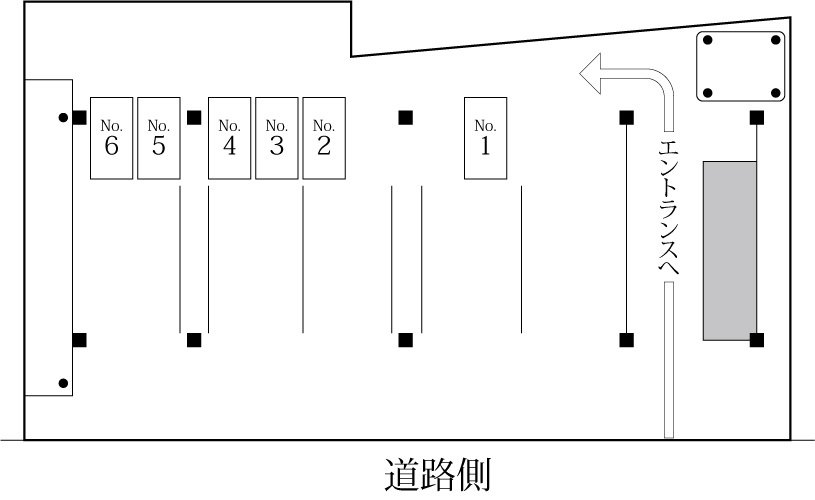 メゾン・ド・ルタンバイク置場の区画図