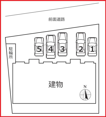 GRACE STAR軽自動車専用駐車場の区画図