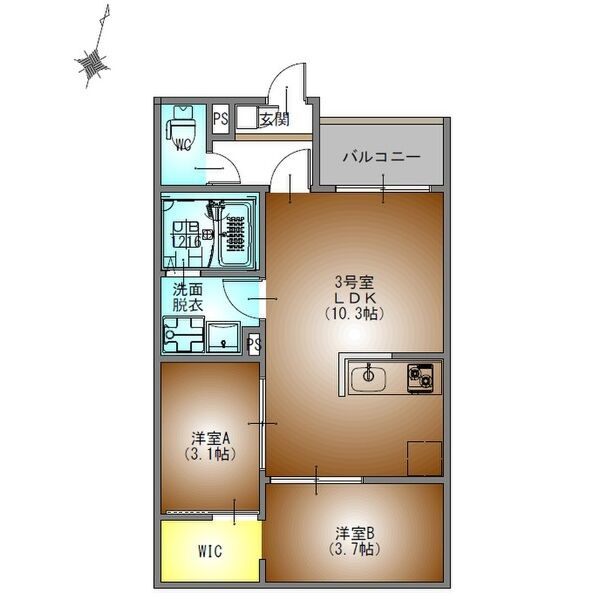 REGALEST道徳駅前の間取り