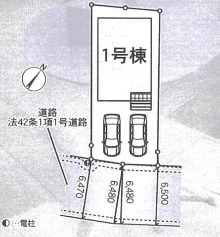 新築戸建　柏市西原1丁目の区画図