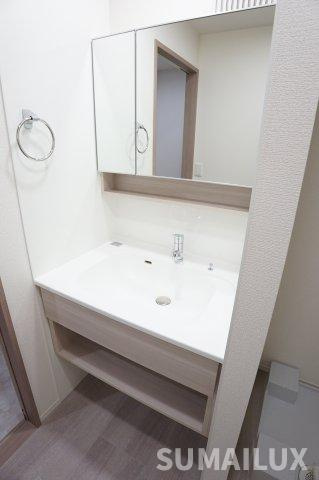 熊本市東区長嶺東４丁目のアパートの独立洗面台