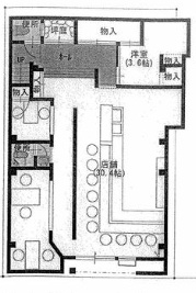 千日前１丁目店舗戸建の間取り|１階